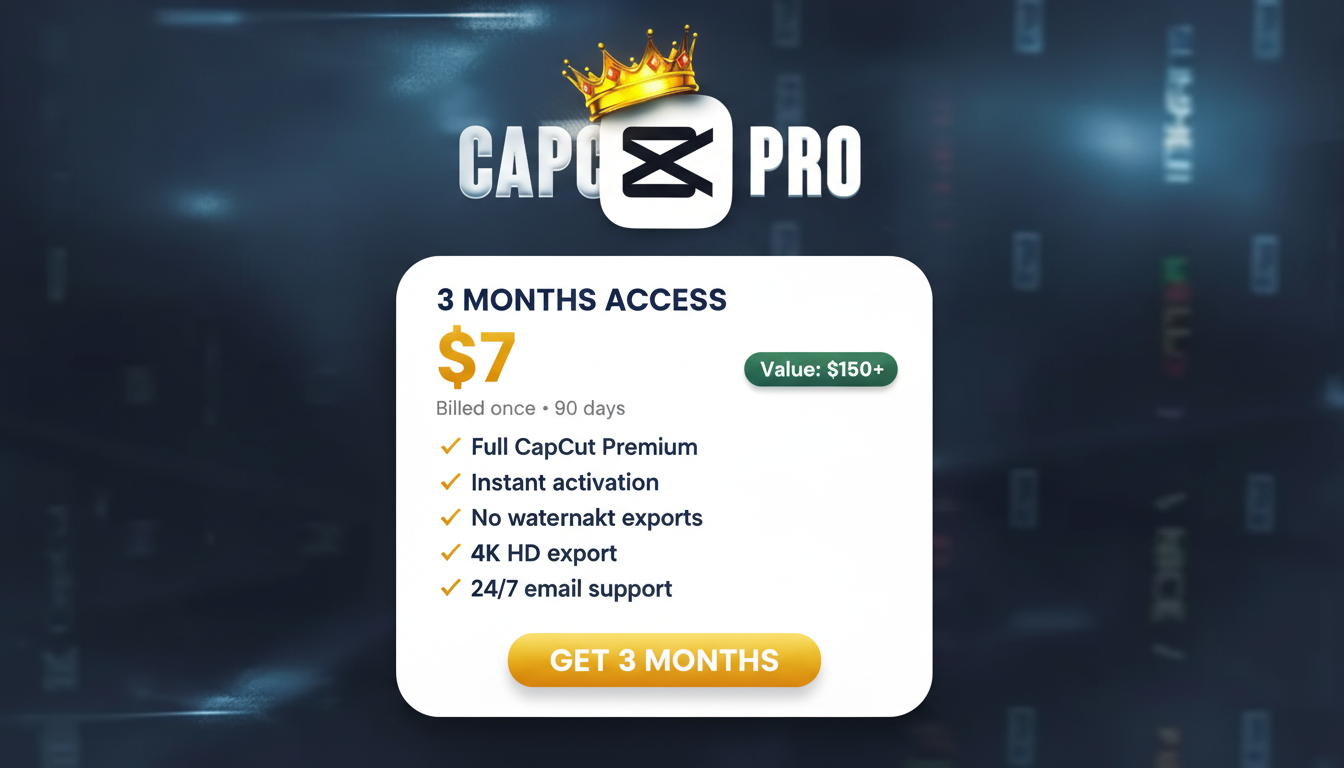 CapCut Pro - 3 Months Access $7