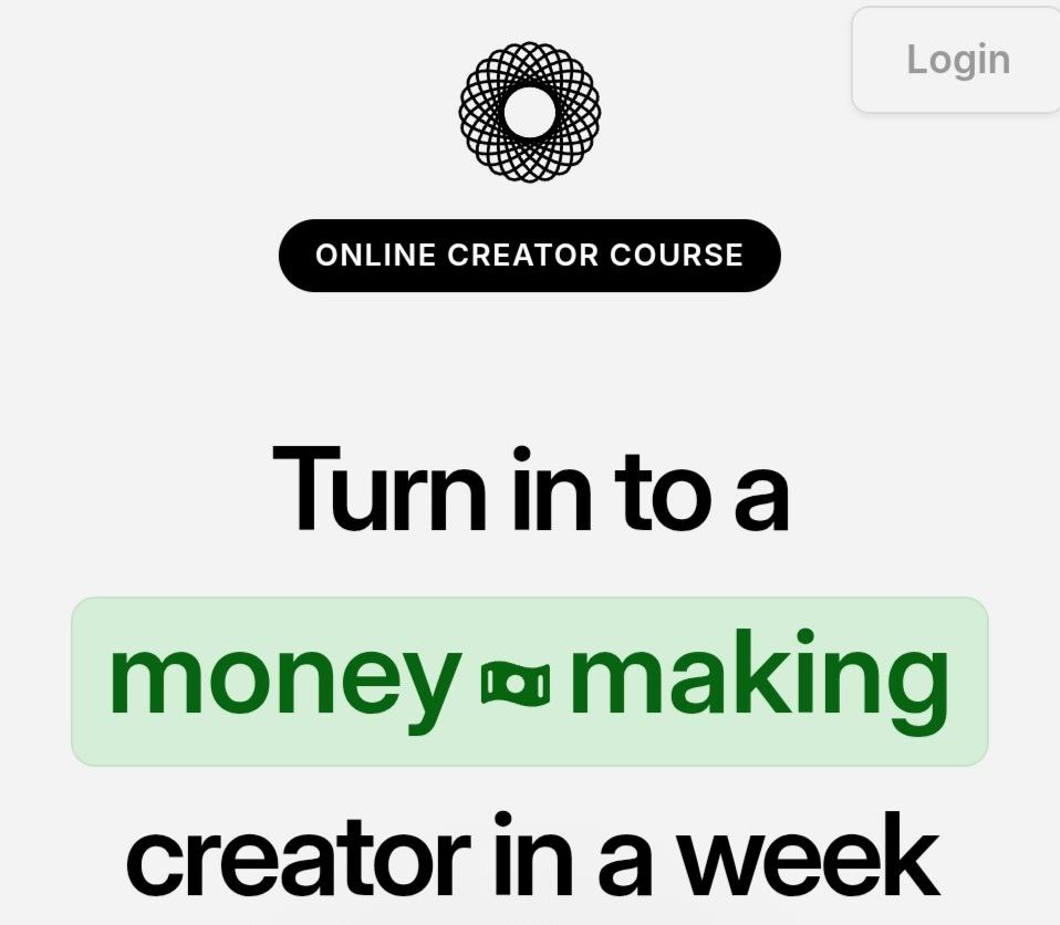 ONLINE CREATOR COURSE
