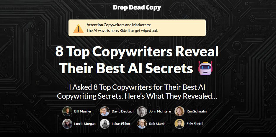 📝 8 TOP COPYWRITERS REVEAL THEIR BEST AI SECRETS